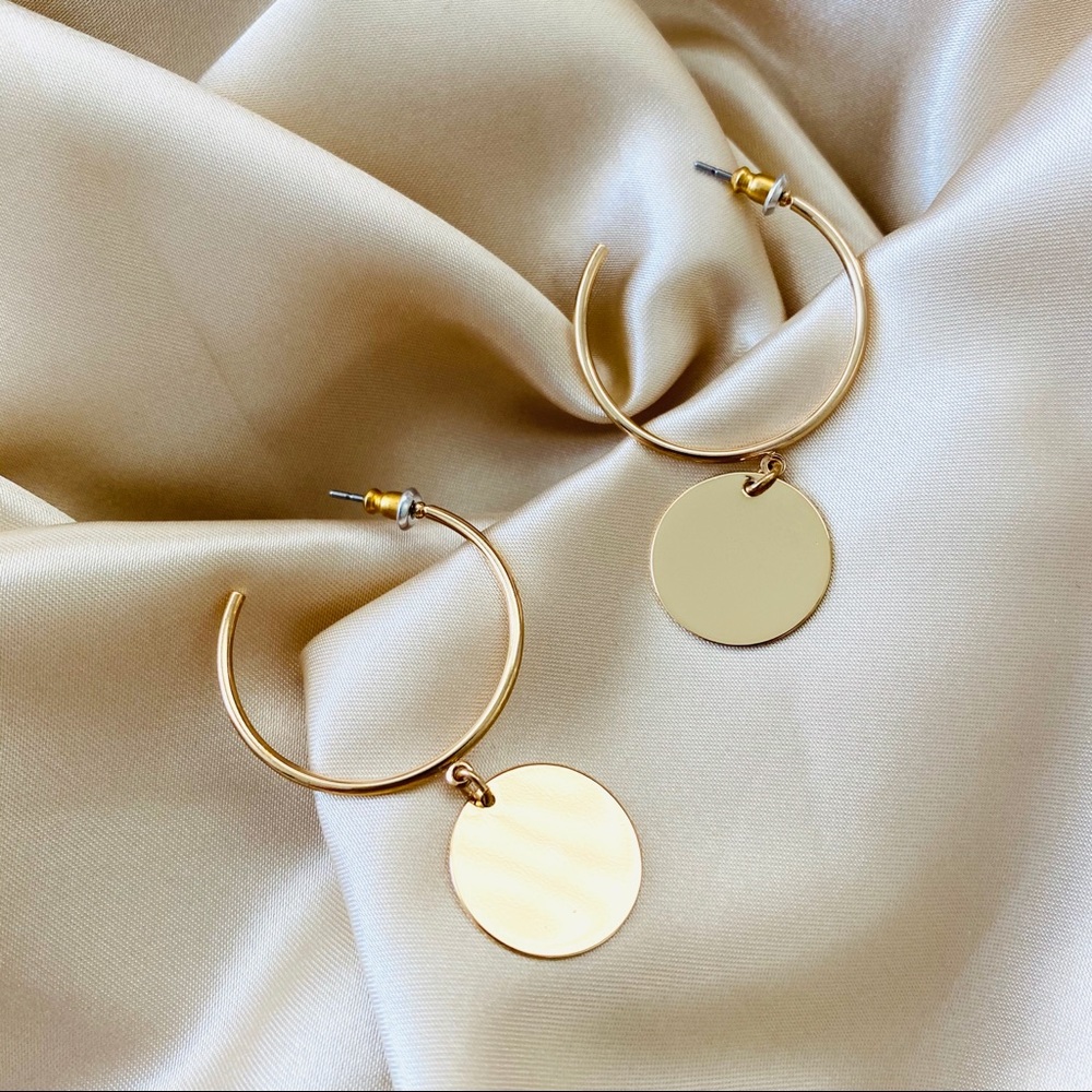 💕💕Last one Minimalist Circles Hoop Earrings - Picture 2 of 11